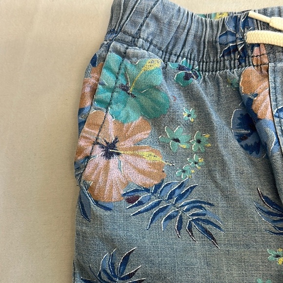 OshKosh B'gosh - Blue and Orange Shorts with Drawstring Waist - Picture 3 of 5